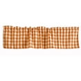 thumbnail image 2 of poplin gingham checkered window valance 58 wide orange, 2 of 2