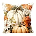 thumbnail image 2 of 1PC Fall Harvest Pillow Cover, 18" Thanksgiving Throw Cushion Case with Pumpkin & Floral Patterns, Rustic Autumn Home Decor for Couch & Sofa (Inserts Not Included), 2 of 6