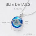 thumbnail image 4 of Collar de plata con forma de ojo malvado para mujer, colgante de ojo malvado con cristal circular como regalo de joyería para protección contra el mal de ojo, collar Nazar hecho a mano - Modelo cod, 4 of 5