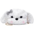 thumbnail image 1 of Monedero Kawaii para mujer, lindo bolso de animales para niñas, bolso de felpa esponjoso, bolso de hombro tipo bandolera con correa de cadena, 1 of 5