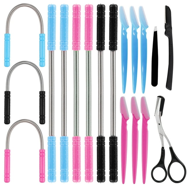 18PCS Kit de Décapant de Cheveux Facial Créatif Décapant de Cheveux de Sourcils Décapant de Cheveux de Visage