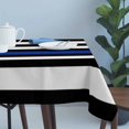 thumbnail image 4 of Blue American Flag Table Cloth Waterproof Tablecloths, Black White Striped US Flag Stars Tablecloth Dining Table Cover for Kitchen Party Tabletop Outdoor, Rectangle Tablecloth 54x108 Inch, 4 of 9