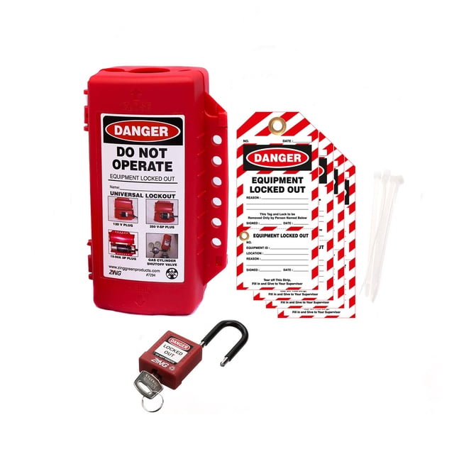 Kit universal de bloqueo de válvulas de tapón para montacargas Safety Supply 7390