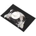 thumbnail image 2 of EREHome Set de 2 Sets de Table Chien Mignon Noir et Blanc, 12x18 Pouces, 2 of 5