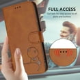 thumbnail image 3 of Allytechgroup for iPhone 17 Pro Max Flip PU Leather Wallet Case, Built-in Credit Card Slot Lanyard RFID Blocking Dust/Dirt Proof Shock-Absorbent Lightweight Non-Slip Protective Cover, Brown, 3 of 11