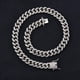 thumbnail image 5 of Gargantilla de cadena cubana Punk, regalos, collares pesados y fuertes, cadena ostentosa con diamantes de imitación plata 20 pulgadas Yuyangstore cadena cubana, 5 of 8