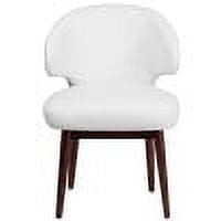 Flash Furniture - Comfort Back Series  Contemporary Leather/Faux Leather Side Chair - Upholstered - White LeatherSoft