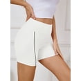 thumbnail image 6 of Chiclily Womens Athletic Shorts High Waisted Running Shorts Gym Workout Biking Shorts, White, Size S, 6 of 6