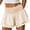 Beige, variant on Summer High Waist Women Active Sport Casual Shorts Ruffle Pants