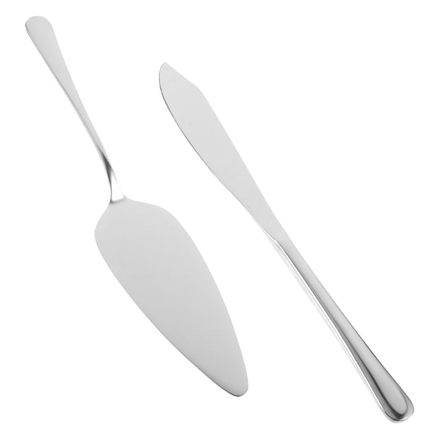 unbranded 1 Para Servir Pastel De En Acero Inoxidable Con Mango Cristal Y