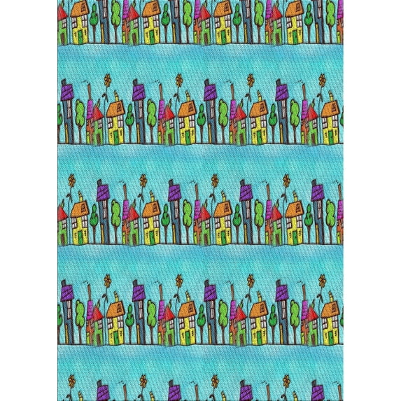 Ahgly Company Machine Washable Indoor Rectangle Transitional Celeste Blue Area Rugs, 9' x 12'