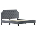 thumbnail image 2 of Flash Furniture Brighton King Size Tufted Upholstered Platform Bed in Light Gray Fabric, 2 of 10