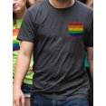 thumbnail image 4 of Tstars Men's LGBT Clothing Rainbow Flag Pocket Print Gay Lesbian Rights Support Pride Parade Rainbow Flag Gay Gifts for Husband Gay Shirt for Him Shirts for Men T-Shirt, 4 of 7