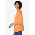 thumbnail image 3 of Woman Within Plus Size Perfect Three-Quarter Sleeve V-Neck Tunic, 3 of 5