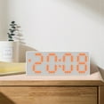 thumbnail image 1 of Danhjin Electronic Alarm Clock Fresh White Face Alarm Clock Room Clock Style Student Alarm Clock Date Temperature Display Three Brightness Settings Adjustable, 1 of 8