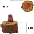 thumbnail image 3 of Cenicero con tapa para cigarrillos, bonito soporte para cenicero de animales vivos del bosque para interiores y exteriores (búho) JAMW Sencillez, 3 of 5