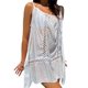 thumbnail image 2 of Las mujeres vestido de playa, correas de espagueti sin espalda ahuecada Sólido Suelta Verano Slip Dress Nituyy Vestido de playa para mujer, 2 of 5
