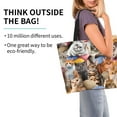 thumbnail image 4 of C cats Women's Tote Bags Reusable Grocery Shopping Bag Foldable for Beach Gym Work Daily Carry All, 4 of 6