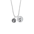 thumbnail image 2 of Delight Jewelry Silvertone Faith in Circle Silvertone Script Initial Disc - T - Charm Necklace, 20"+3", 2 of 4