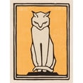 thumbnail image 2 of De Graag, Julie 26x32 White Modern Wood Framed Museum Art Print Titled - Sitting cat, 2 of 4