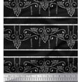 thumbnail image 1 of Soimoi Crepe Silk Fabric Swirl & Floral Block Fabric Prints by Yard 42 Inch Wide, 1 of 1