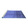 thumbnail image 2 of Ahgly Company Machine Washable Indoor Square Oriental Blue Industrial Area Rugs, 7' Square, 2 of 4