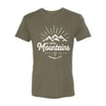 thumbnail image 2 of Matthew 17:20 He Moves Mountains | Mens Christian Premium Tri Blend T-Shirt, Military Green, Small, 2 of 3