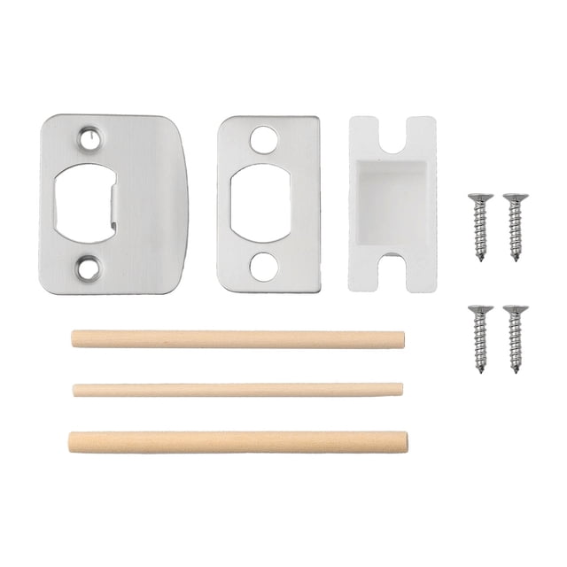Door Lock Strike Plate with Spacer Shim Door Security Lock Repair Kits D Type