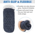 thumbnail image 3 of Bocaoying 2 Pairs Fluffy Fuzzy Warm Slipper Socks for Men, Thick Fleece Lined Non-Slip Socks with Grip Indoor Floor, Size Large, 3 of 7