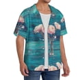 thumbnail image 2 of Sikiie Flowers in Glass Vase Men's Wrinkle Free Untucked Cuban Shirt Business Casual Button Down Shirts Short Sleeve ShirtLarge, 2 of 5