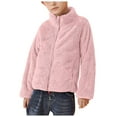 thumbnail image 4 of Zshosam Boys Jackets Toddler Girls Winter Fleece Coat Kids Hooded Jacket Baby Warm Outwear Size 4T 5T,(Pink 4-5 Years), 4 of 9