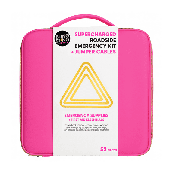 BLINGSTING Supercharged Car Emergency Kit - Pink