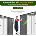 thumbnail image 3 of 10x12FT Outdoor Storage Shed for Outdoor, Utility Metal Storage Shed with Updated Frame Structure and Lockable Doors, All-Weather Shelter for Backyard, Patio, Lawn, Black, 3 of 8