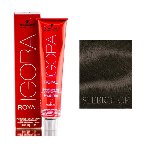 4 68 Med Auburn Brown Schwarzkopf Professional Igora Royal Permanent Hair Color Creme Dye 2 1 Oz Hair Pack Of 2 W Sleek Teasing Comb Walmart Com