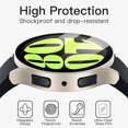 thumbnail image 2 of JETech Case with Screen Protector Compatible with Samsung Galaxy Watch 6 44mm, Overall Protective Cover, Built-in Tempered Glass Film High Sensitivity, 2 Pack (Gold), 2 of 6