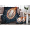 thumbnail image 2 of Baseball Fleece Sherpa Throw Blanket Set,Super-Soft Blanket for Men, Boy, Kids, Fleece Baseball Blanket (50in X 60in) Warm Plush, 2 of 4