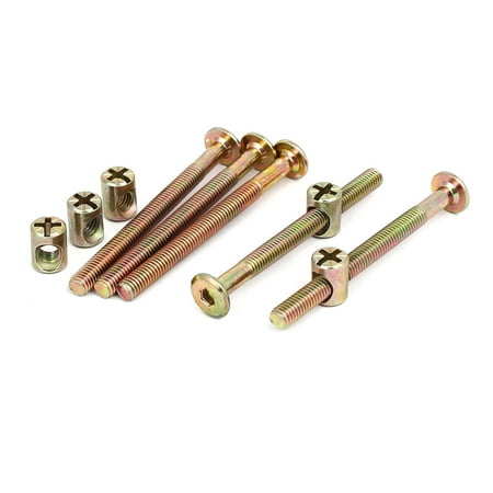 

M6x70mm Hex Socket Drive Head Furniture Connecting Bolts w Nuts 20 Sets