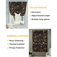 thumbnail image 3 of Withered LeavesVintage Brown Botanical Tie Up Curtains for Window, Thermal Insulated Balloon Shade Adjustable Rod Pocket Curtains Valance Panels for Kitchen Bathroom Cafe 42 x 54, 3 of 6