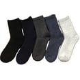 thumbnail image 2 of Men's 4 Pairs High Performance Wool Socks. Breathable & Lightweight Crew Socks as Hiking Socks & Running Socks Size 6-9Black, 2 of 2
