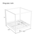 thumbnail image 2 of taoruifang King Size Canopy Bed Frame No Box Spring Needed,with Four Poster Platform Bed with Slats Support, 2 of 6