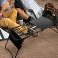thumbnail image 3 of IFANLANDOR Picnic Tables Folding Grilling Table Black Metal 1Set For Friends, 3 of 8