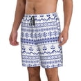 thumbnail image 2 of Pofeuu Abstract Gondola Snowflake Prin Men's Swim Trunks Quick Dry Bathing Suit Swimming Board Shorts Mesh Lining Beach Swimwear-XX-Large, 2 of 6