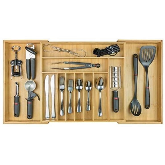 Organizador de cocina KitchenEdge Premium Silverware Bamboo