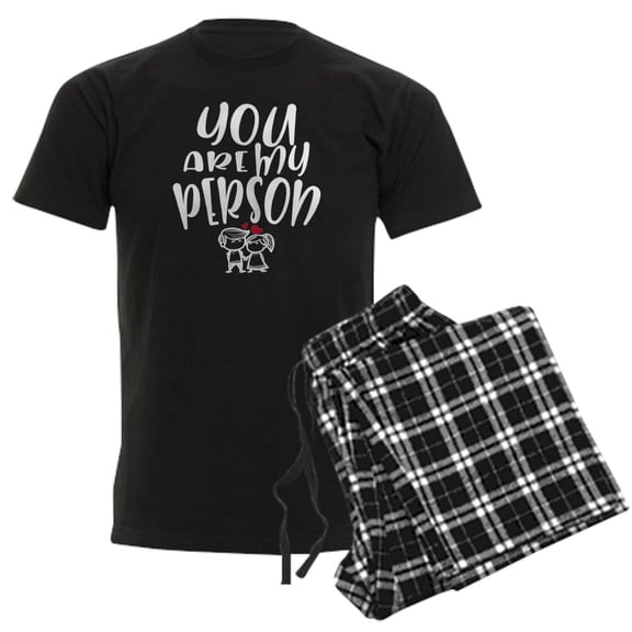 CafePress - You Are My Person Lovely Couple Pajamas - Men's Dark Loose Fit Cotton Pajama Set