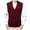 Red, variant on Dpytoraw Male Autumn And Winter Single Buckle Sweater Vest Vest V Neck Pure Color Wool Collarless Shirt Combined Body Type Non Hooded Vest Sweater Vest