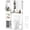 White, variant on Over The Toilet Storage Cabinet with Doors, Homieasy 7 Tier Bathroom Organizer with Adjustable Shelf and 4 Hooks, Space Saving Rack for Bathroom, Restroom, Laundry