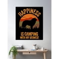thumbnail image 2 of Country Distressed Happiness Is Camping With My Bernese Poster Wall Art, Modern Wall Decor, 8x12 UNFRAMED, 2 of 3