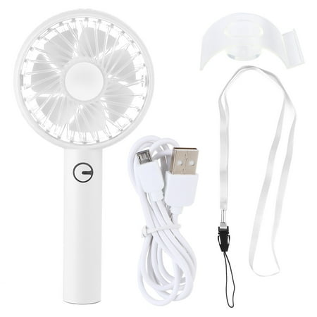 

Portable Cooling Fan Desktop Mute USB Rechargeable Outdoor White