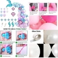 thumbnail image 4 of Adornos y decoración Kit de guirnalda de globos de sirena Arco de globo de cola de sirena para niña Decoraciones de fiesta de cumpleaños de sirena Globos de sirena Fiesta de baby shower, 4 of 5