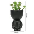 thumbnail image 1 of Maceta con Forma de Cara | Maceta de Plástico para Cactus y Suculentas con Orificio de Drenaje | Base Estable para Plantas Pequeñas de Interior y Exterior | Organizador de Decoración para El Hogar y, 1 of 1
